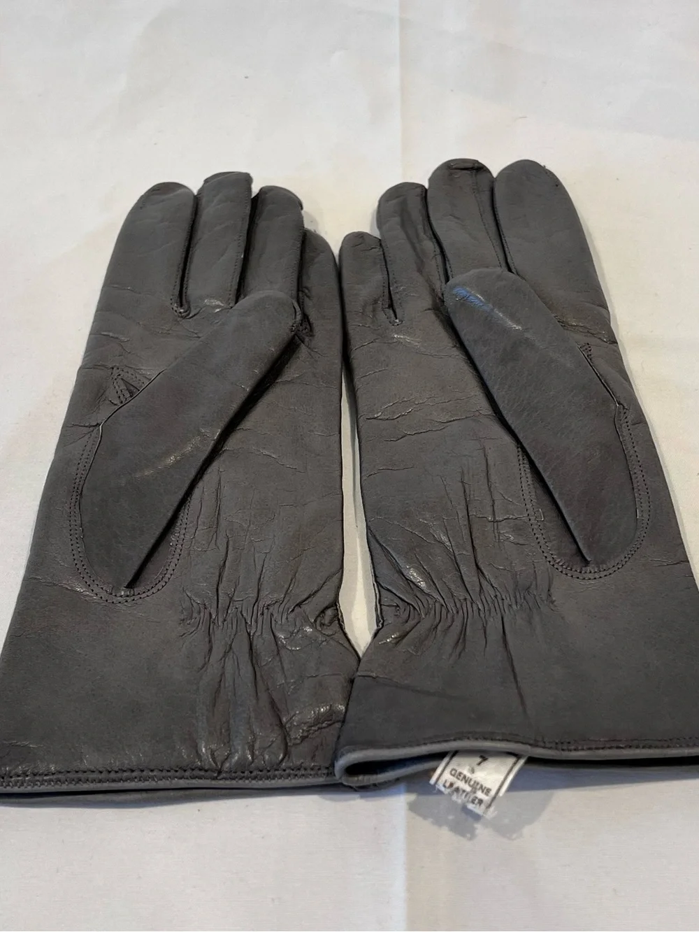 Madova Italy Gray Genuine Leather Cashmere Lined Gloves Size 7